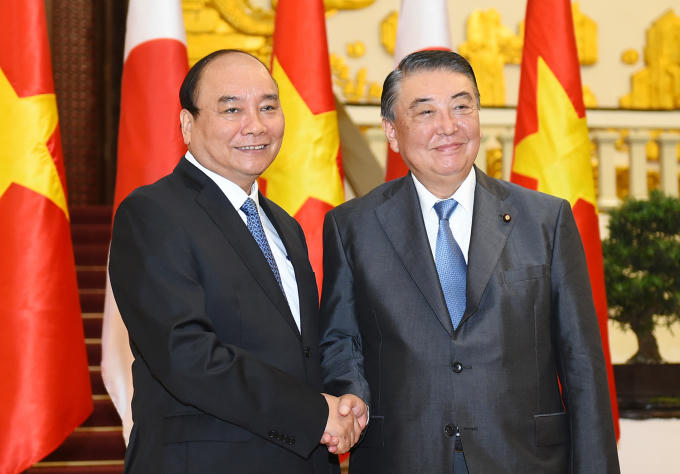 Thủ tướng Nguyễn Xuân Phúc vui mừng nhận thấy thời gian qua, quan hệ Đối tác chiến lược sâu rộng giữa Việt Nam và Nhật Bản đã có những bước phát triển mạnh mẽ.