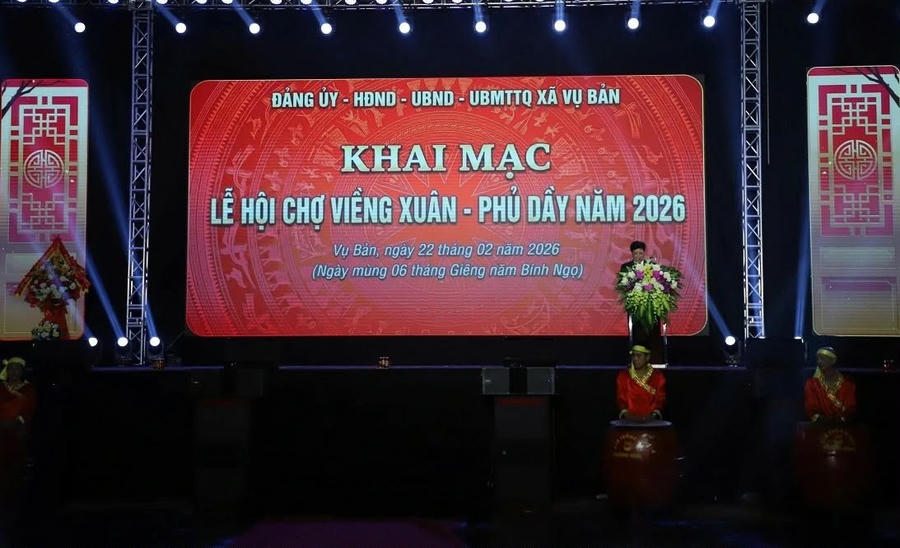 Khai mạc Lễ hội chợ Viềng Xuân - Phủ Dầy năm 2026 vào tối ngày 22/02/2026.
