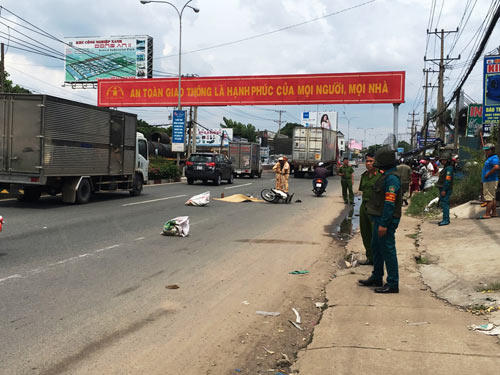 Hiện trường vụ tai nạn.