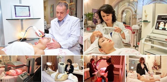 Khách hàng đang thực hiện giảm béo và trẻ hóa da tại Thẩm mỹ Hồng Kông.