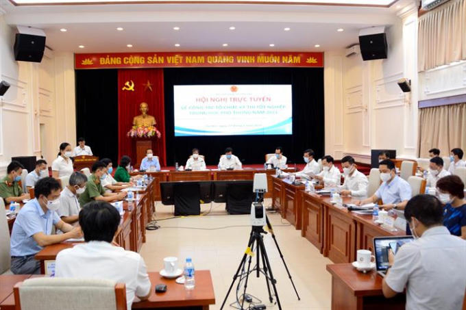 Quang cảnh Hội nghị tại điểm cầu Bộ GD&ĐT.