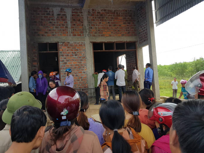 Ngôi nhà nơi xảy ra sự việc đau lòng.