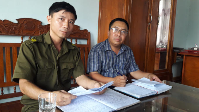 Công an thị trấn trình bày về sự việc