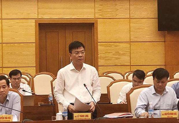 Bộ trưởng Bộ Tư pháp Lê Thành Long phát biểu tại buổi làm việc.