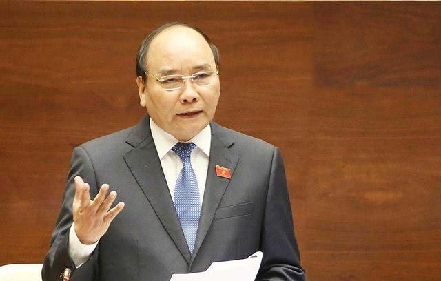 Thủ tướng Nguyễn Xuân Phúc tại phiên trả lời chất vấn trước Quốc hội gần đây.