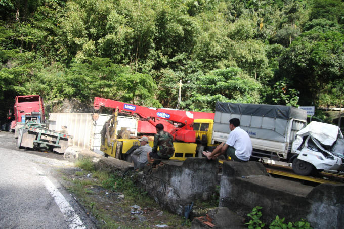 Hiện trường vụ tai nạn.