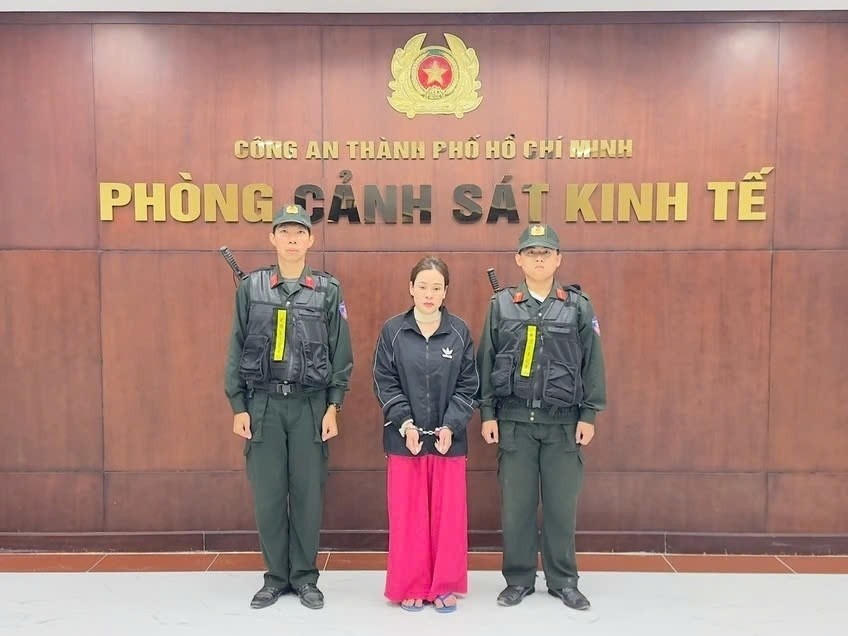 Trương Thị Hồng tại cơ quan điều tra.