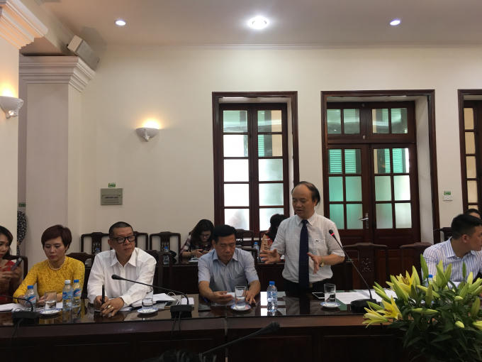 PGS.TS Cao Văn Sâm - Phó Tổng cục trưởng Tổng cục Dạy nghề phát biểu tại Lễ phát động