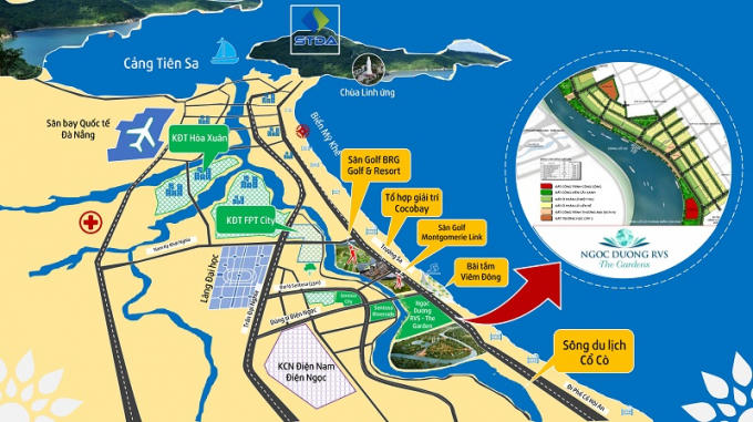 Vị trí giáp sông, gần biển, liền kề các tiện ích 5 sao.