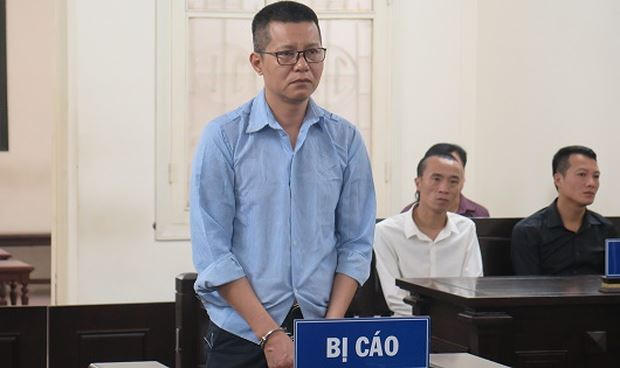 Bị cáo tại tòa.