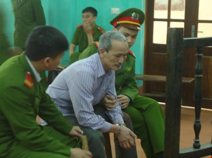 Bị cáo Đạo tại phiên tòa sơ thẩm.