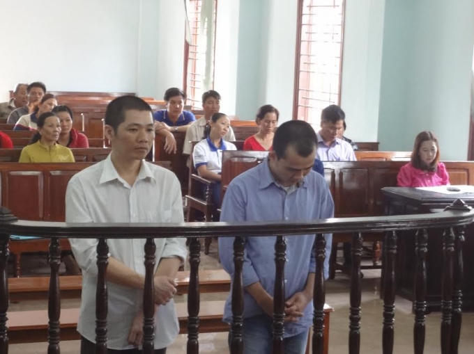 Các bị cáo tại tòa.