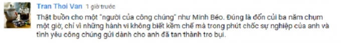 Người hâm mộ tiếc nuối trước thông tin danh hài Minh Béo bị bắt.