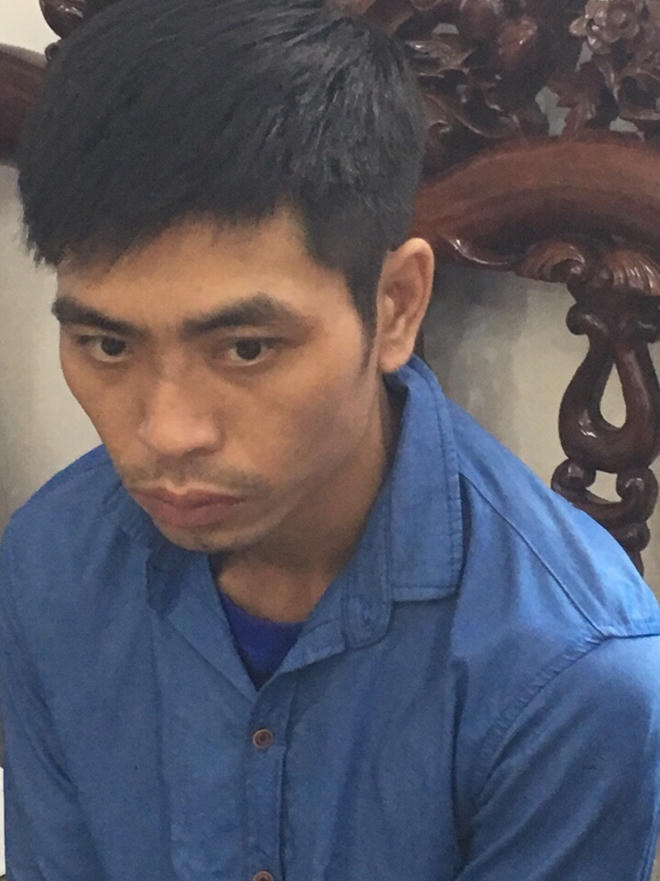 Đối tượng Đào Văn Thức tại cơ quan Công an.