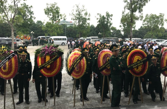 Lễ truy điệu hai sĩ quan Biên phòng hy sinh trong khi làm nhiệm vụ.