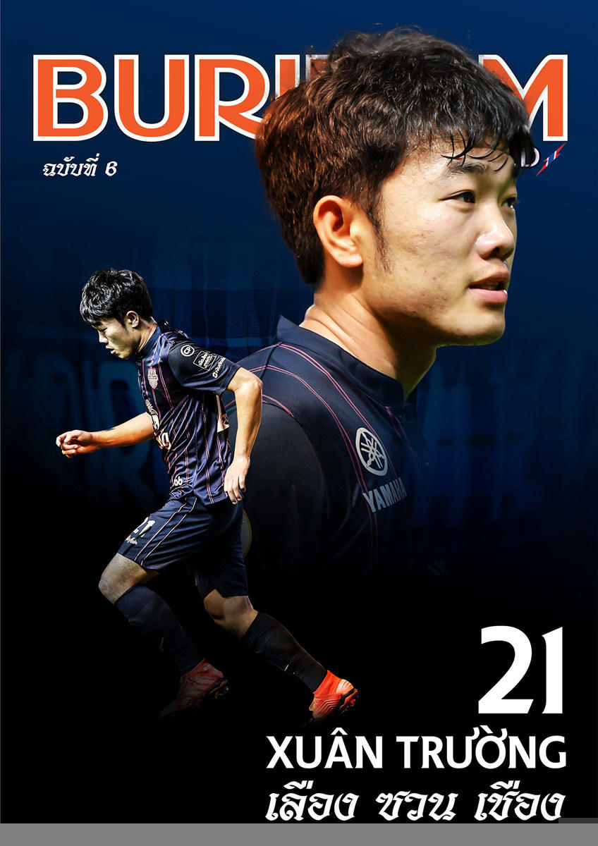 Xuân Trường trên trang bìa Tạp chí Buriram United