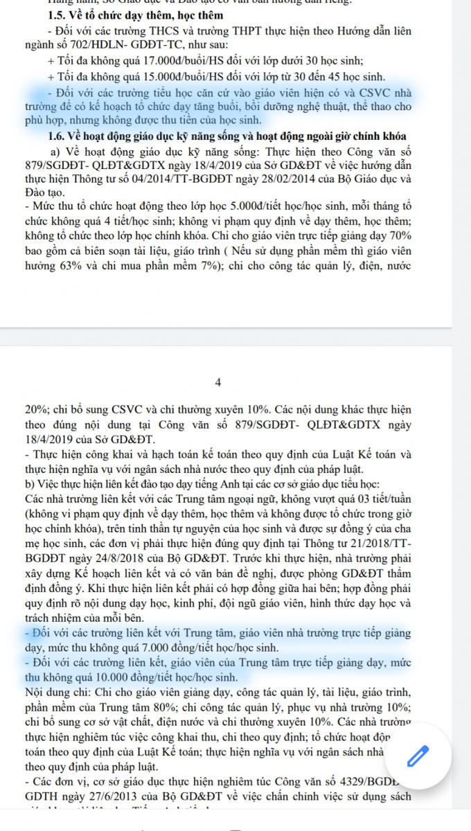 Công văn số 2448/SGDĐT - KHTC do Sở GĐ&ĐT tỉnh Thanh Hóa ban hành nhằm ngăn chặn lạm thu, dạy thêm học thêm trái quy định có hướng dẫn chặt chẽ việc dạy tiếng Anh cho bậc Tiểu học.