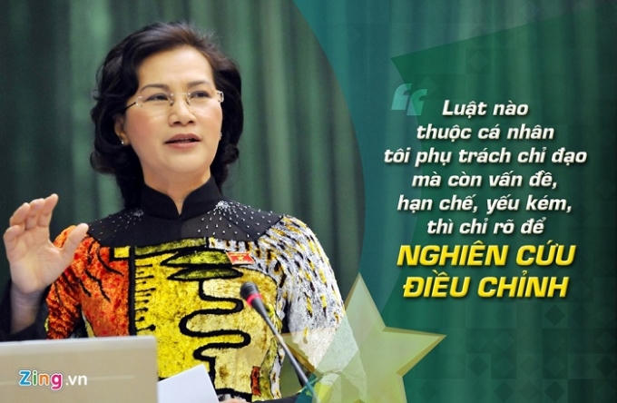 Phó chủ tịch Quốc hội Nguyễn Thị Kim Ngân nói ngày 16/7/2014 trong phiên họp của Ủy ban Thường vụ Quốc hội. “Chúng ta cần thẳng thắn với nhau. Hạn chế của cơ quan soạn thảo nào, dự luật nào, nội dung nào, cơ quan thẩm tra luật đó hạn chế gì, phó chủ tịch Quốc hội nào phải chịu trách nhiệm” - bà Ngân nói.