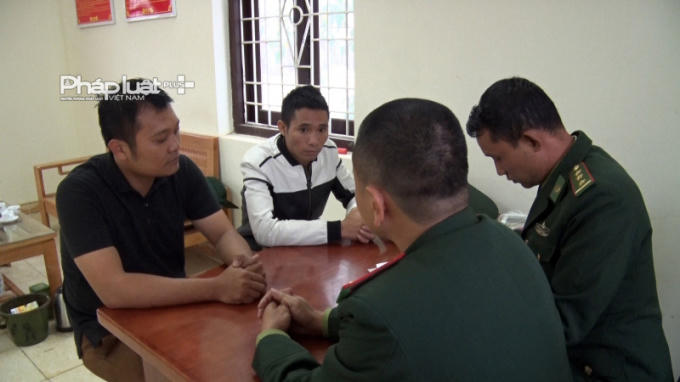 Các đối tượng tại đồn biên phòng Lũng Cú.