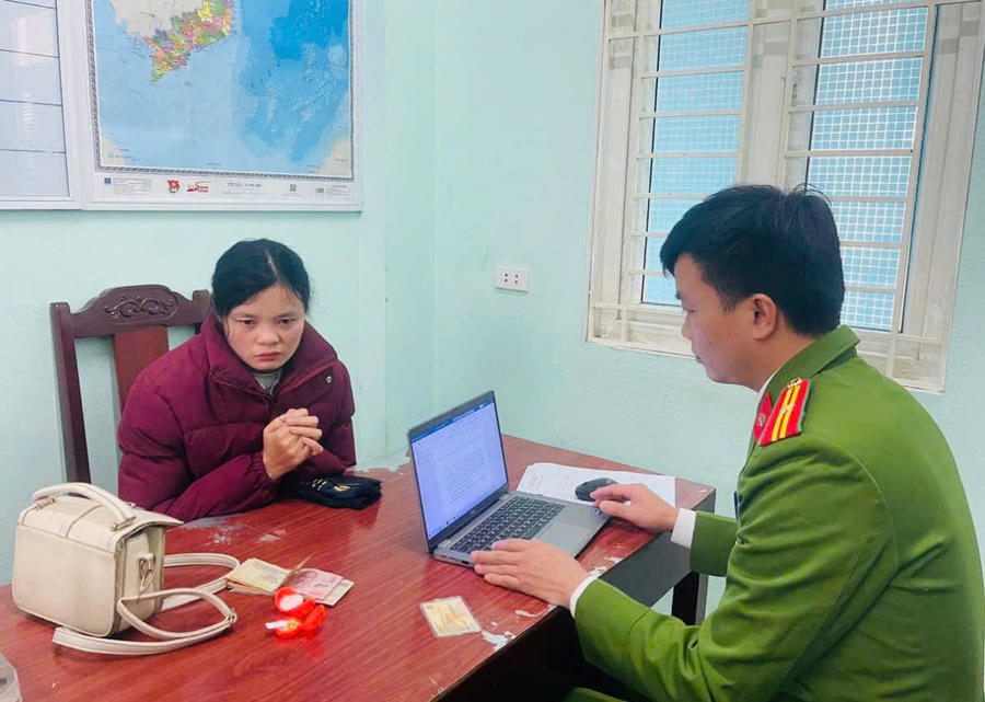 Đối tượng Vi Thị Chuyên làm việc tại cơ quan Công an.