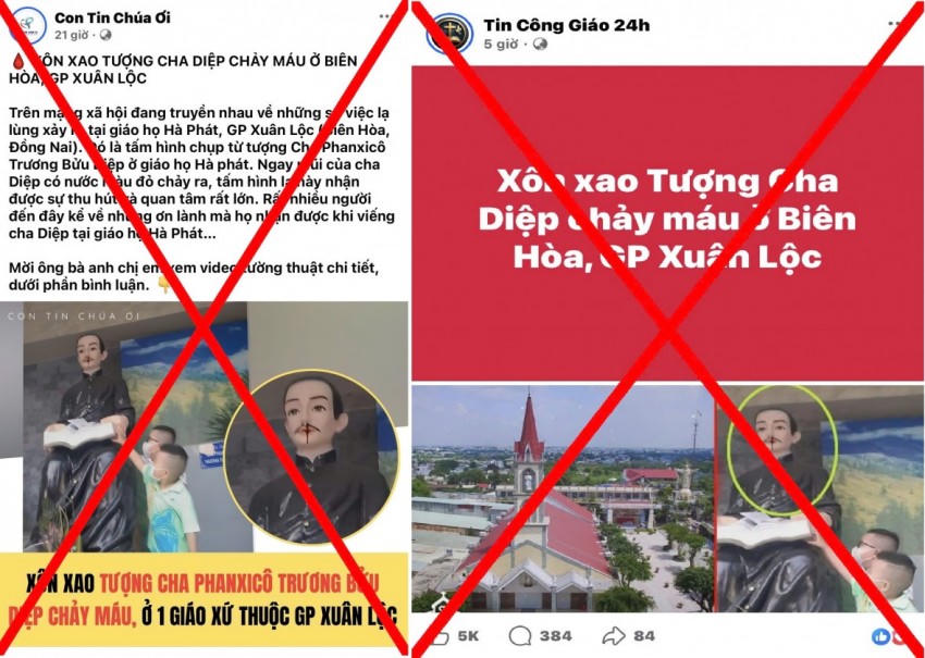 Phòng An ninh nội địa Công an tỉnh Đồng Nai khuyến cáo người dân và cộng đồng giáo dân cần nâng cao cảnh giác, thận trọng khi tiếp cận, chia sẻ các thông tin trên mạng xã hội. Ảnh: CAĐN