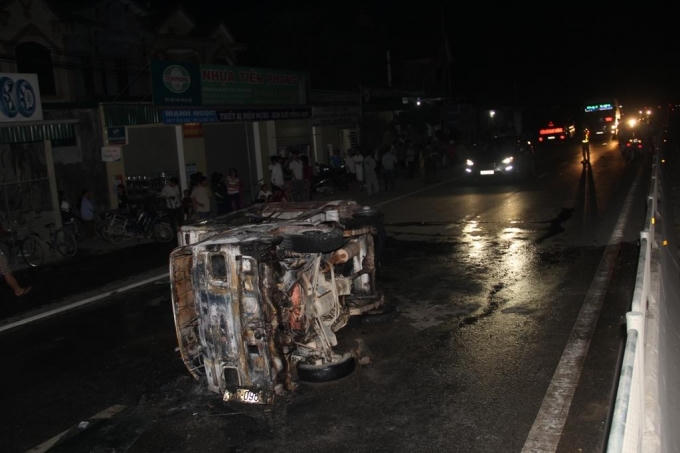 Hiện trường vụ tai nạn.