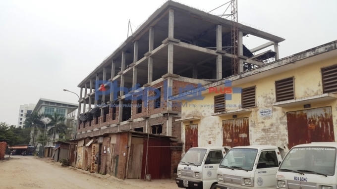 Công trình xây dựng Trường tiểu học Thăng Long số 1 xây dựng kiên cố 4 tầng nhưng chưa có phép.