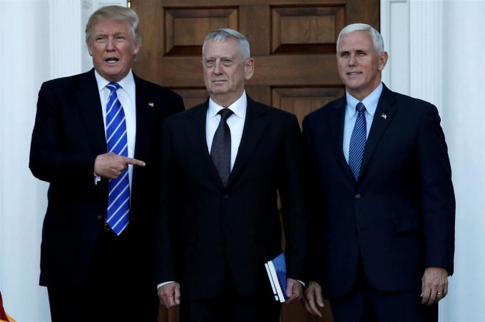 Tổng thống đắc cử Donald Trump cân nhắc tướng về hưu James Mattis vào vị trí Bộ trưởng Quốc phòng Mỹ.
(Ảnh: NBC)