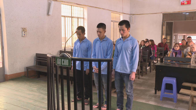 Các bị cáo tại tòa.