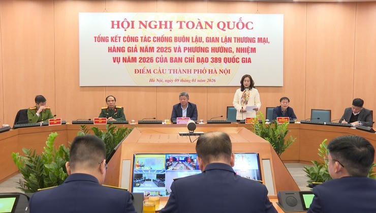 Ban Chỉ đạo 389 Hà Nội phát biểu ý kiến tại đầu cầu Hà Nội.