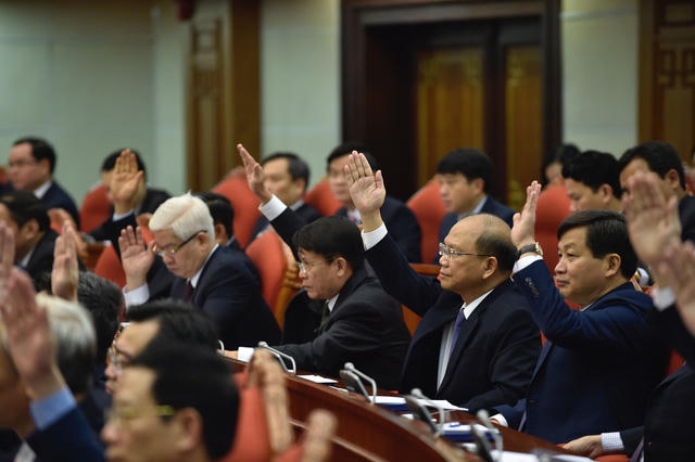 Các đại biểu tại Hội nghị lần thứ 9, Ban Chấp hành Trung ương Đảng Cộng sản Việt Nam khóa XII. Ảnh: Chính phủ