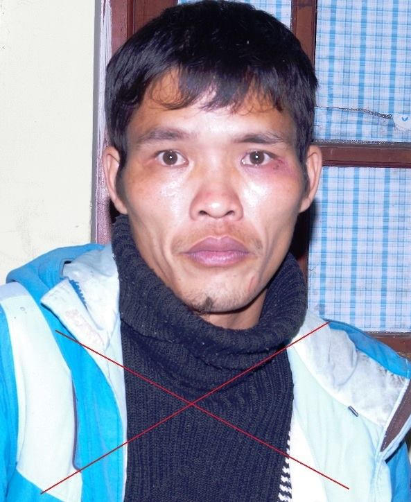 Đối tượng Nguyễn Văn Thực tại cơ quan Công an.