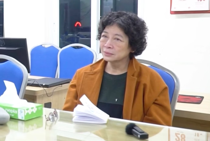 Bị can Phạm Thị Hòa tại cơ quan điều tra
