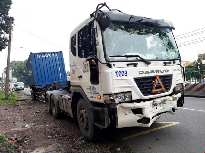 Hiện trường vụ tai nạn. Ảnh: CTV