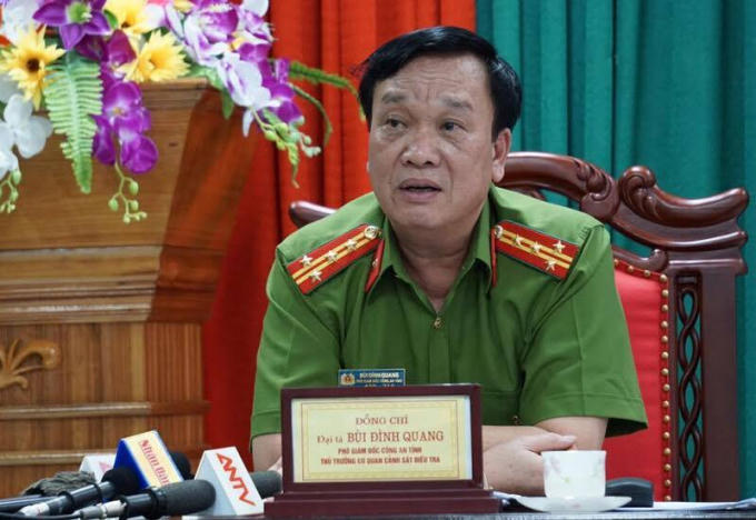 Đại tá Bùi Đình Quang, Phó Giám đốc công an tỉnh Hà Tĩnh.