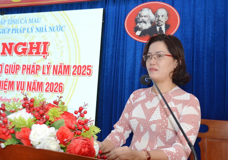 Bà Nguyễn Thị Thúy – Phó Giám đốc Trung tâm Trợ giúp pháp lý Nhà nước tỉnh Cà Mau.