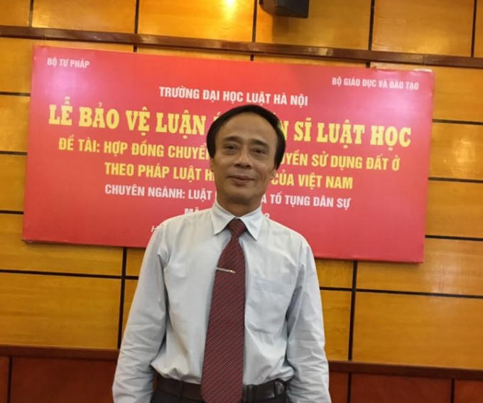 PGS-TS Phùng Trung Tập, Giảng viên bộ môn Luật Dân sự Đại học Luật Hà Nội.