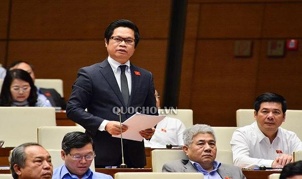ĐB Vũ Tiến Lộc phát biểu tại Hội trường. (Ảnh: Quochoi.vn)