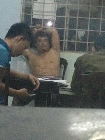 Đối tượng Võ Hoàng Long tại cơ quan điều tra.