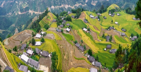 Chiều vàng ở Bản Phùng. Ảnh: Hoàng Anh.