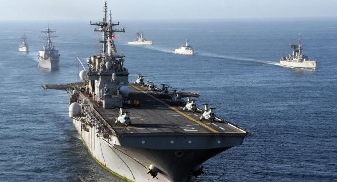 Tàu hải quân Mỹ ở Ấn Độ Dương (Ảnh: US Navy).