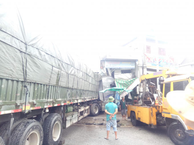 Hiện trường vụ tai nạn.