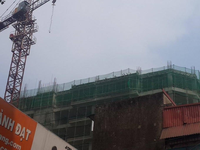 Khi chiều cao công trình mới chỉ dừng ở tầng 10.
