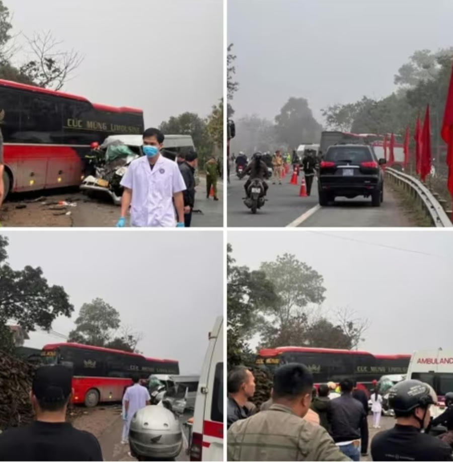 Hiện trường vụ tai nạn. (Ảnh FB).