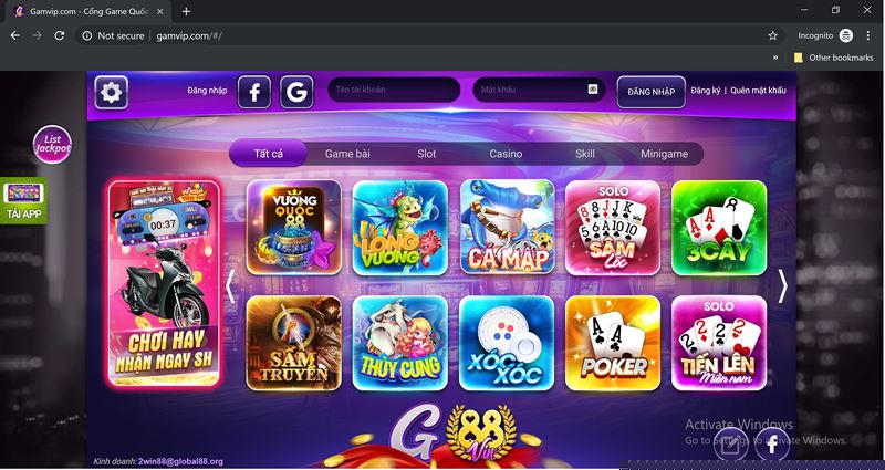 Trang chủ của gamvip.com