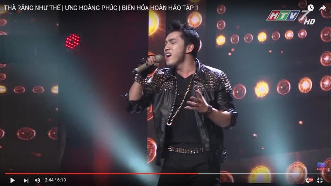 Nguyễn Ngọc Sơn thể hiện hình ảnh ca sĩ Ưng Hoàng Phúc trong ca khúc “Thà rằng như thế”.