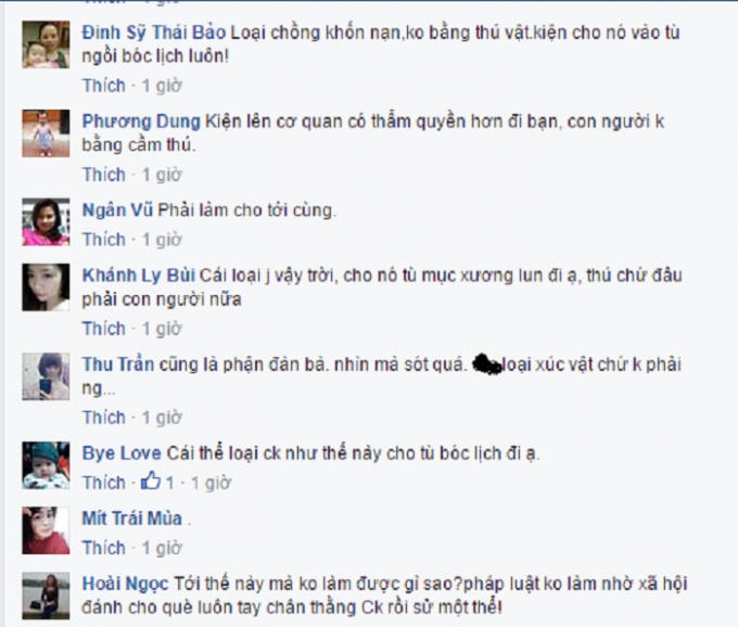 Cư dân mạng phẫn nộ với hành động của người chồng vũ phu này. (Nguồn: Facebook).
