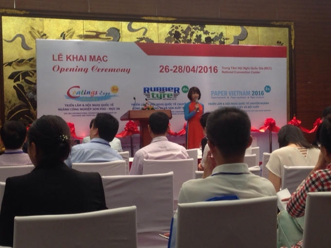 Triển lãm thương mại quốc tế về các lĩnh vực giấy, cao su và mực in 2016.