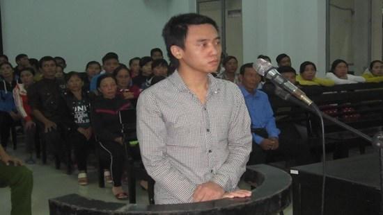 Bị cáo Phan Thành Tâm tại phiên xét xử. (Ảnh: báo Công lý)