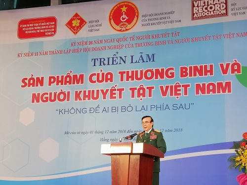 Thiếu tướng - AHLLVT Lê Mã Lương - Chủ tịch Hiệp Hội doanh nghiệp Thương binh và Người Khuyết tật Việt Nam.